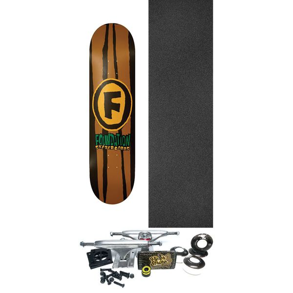 Foundation Skateboards Reboot Skateboard Deck - 8.38" x 32.25" - Complete Skateboard Bundle